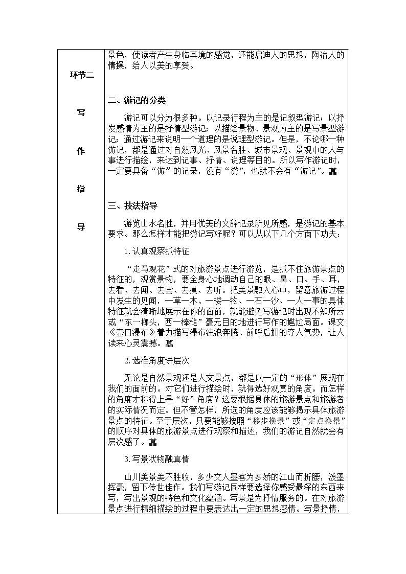 部编版语文八下 写作五：学写游记（课件PPT+教案+导学案）02