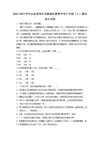 山东省枣庄市薛城区奚仲中学2022-2023学年八年级上学期期末考试语文试题(含答案)