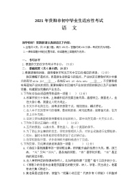 初中语文中考复习 2021年贵阳市初中毕业生适应性考试语文试题