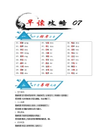 初中语文中考复习 攻略07 频考字音+易错成语+古诗文梳理+战疫人物素材-备战2020年中考语文早读攻略