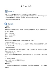 初中语文中考复习 考点01  字音-备战2023年中考语文一轮复习重点难点通关讲练测（解析版）