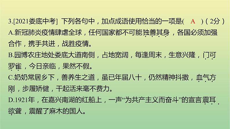 2023年中考语文一轮复习专题二词语理解与运用课件第6页
