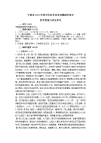 初中语文中考复习 宁波市2021年初中毕业学业考试模拟考语文