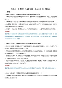 初中语文中考复习 专题07  名著阅读-综合检测（过关测试）解析版