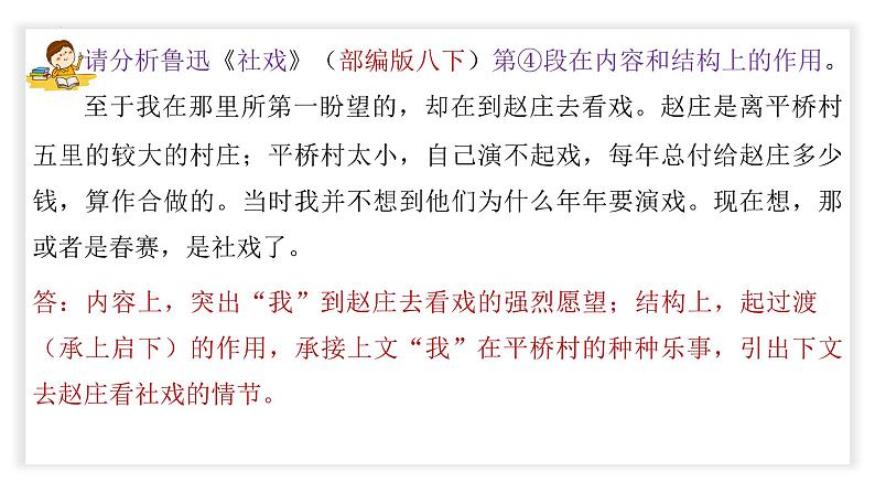 初中语文中考复习 专题08  段落的作用（PPT）-2023年中考语文阅读理解之散文阅读重点难点汇编第5页