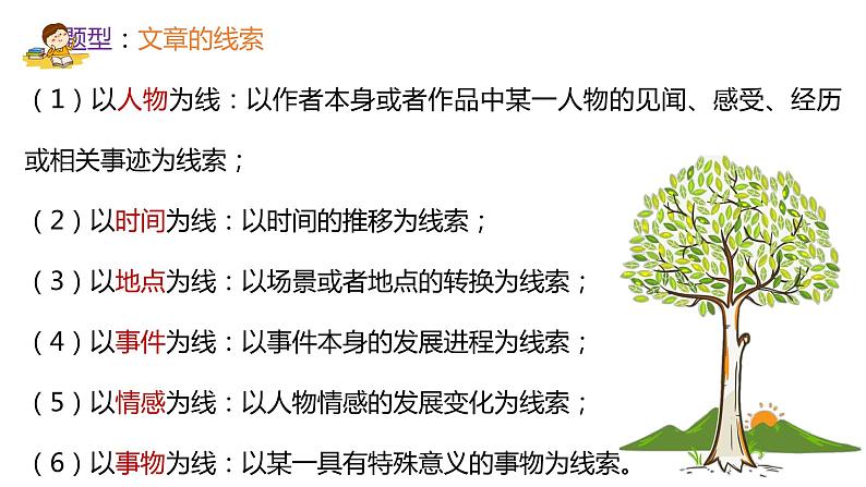 初中语文中考复习 专题03  文章的线索（PPT）-2023年中考语文阅读理解之散文阅读重点难点汇编第7页