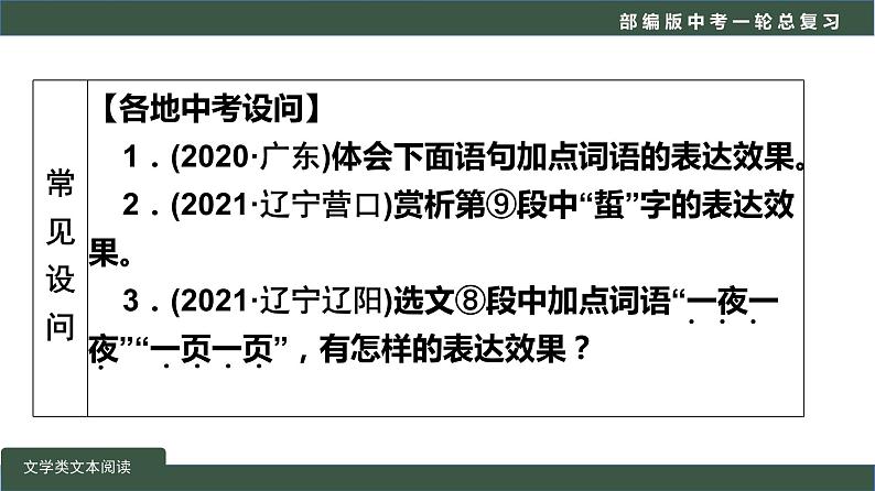 初中语文中考复习 专题04  现代文阅读之品味鉴赏-2022年中考语文一轮复习黄金考点讲练测课件PPT第5页
