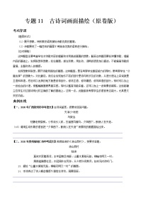 专题11 古诗词画面描绘- 中考语文考前抓大分技法之古诗词鉴赏