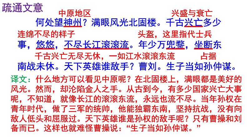九下语文《南乡子·登京口北固亭有怀》PPT第8页