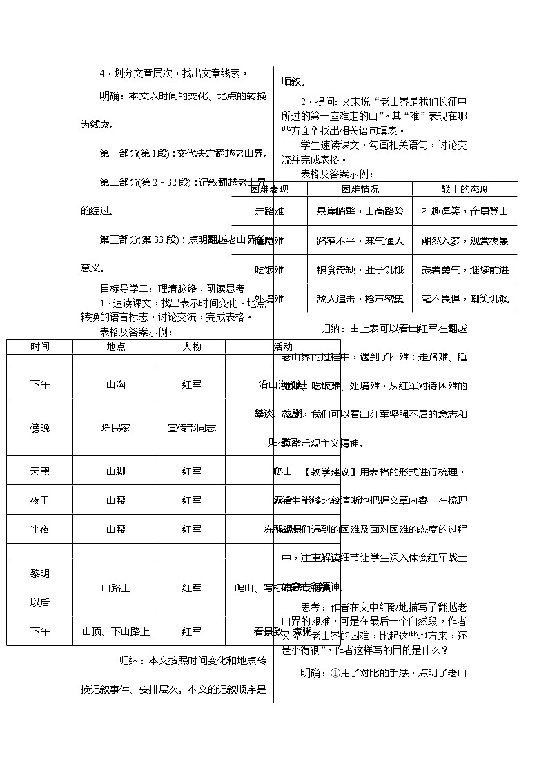 6《老山界》教案含教学反思第2页