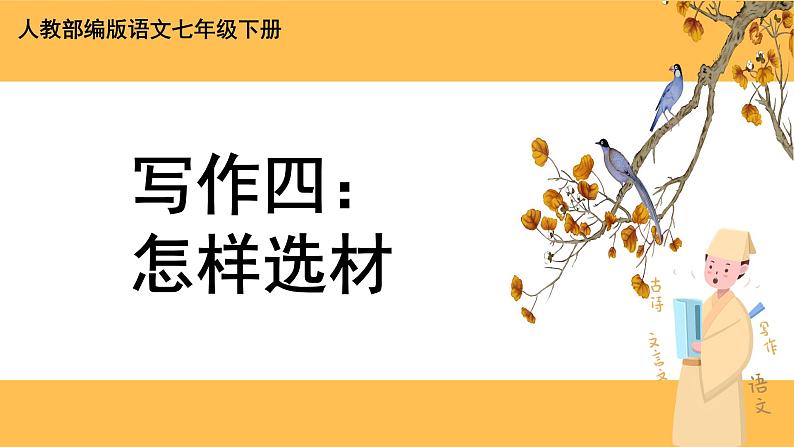 部编版语文七年级下册写作四：怎样选材（课件PPT+教案）01