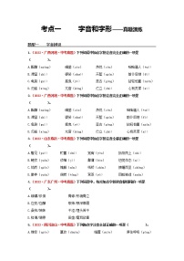 2023年中考语文一轮真题演练一：字音和字形