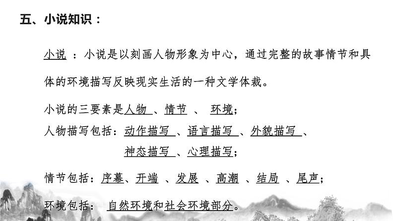 第一单元知识梳理课件+试卷 部编语文八年级下册知识梳理与能力训练06