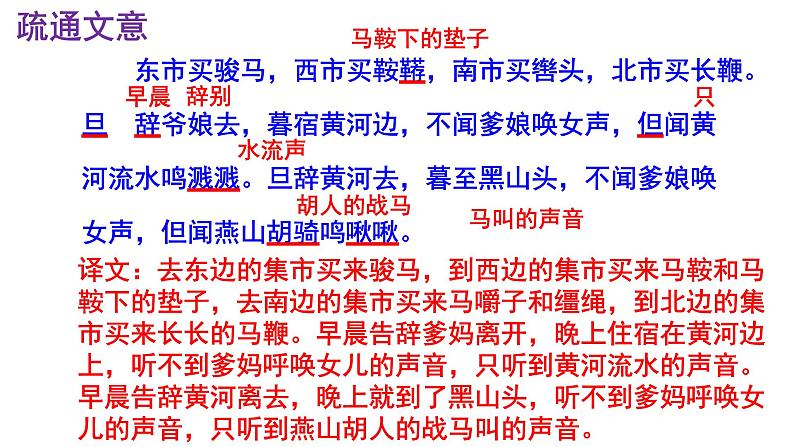 部编版语文七年级下册第9课《木兰诗》课件第7页