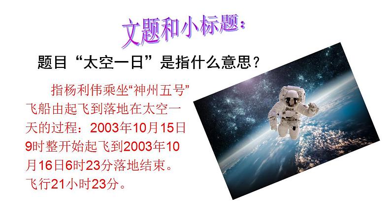 第23课《太空一日》课件第5页