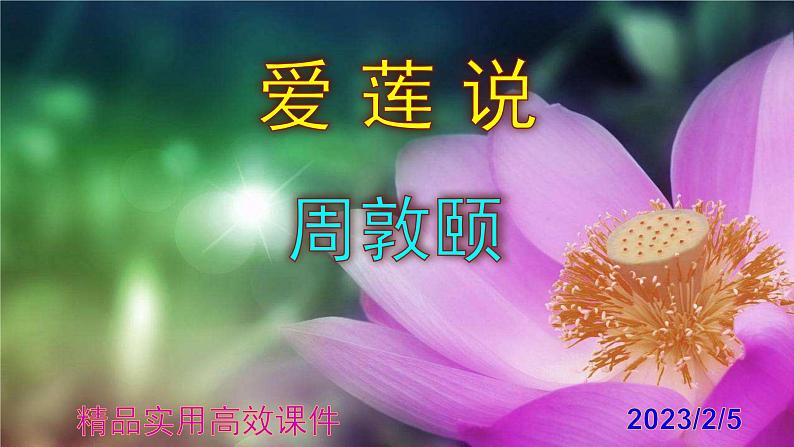 七下语文 17《爱莲说》精品实用高效课件01