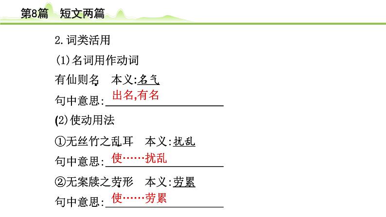 2023年中考语文一轮专题复习：古诗文阅读之课内文言文逐篇梳理七年级第8篇《短文两篇》课件第7页