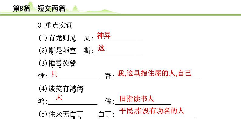 2023年中考语文一轮专题复习：古诗文阅读之课内文言文逐篇梳理七年级第8篇《短文两篇》课件第8页