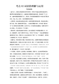 2022-2023 语文部编版新中考精讲精练 考点02词语的理解与运用