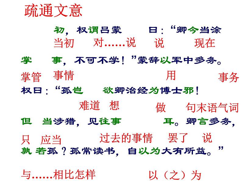 部编版七年级语文下册--4.孙权劝学（课件4）第8页