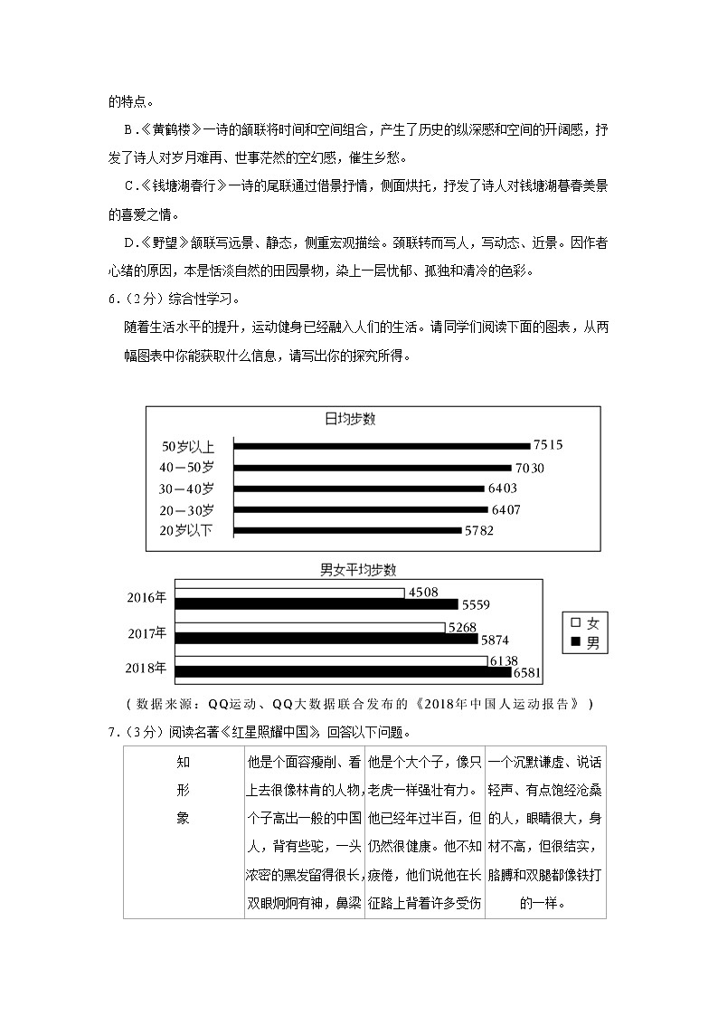 山东省聊城市东昌府区斗虎屯镇中学2022-2023学年八年级上学期期末考试语文试卷 (含答案)第2页