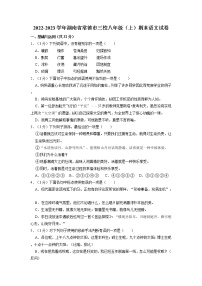 湖南省常德市三校2022-2023学年八年级上学期期末语文试卷