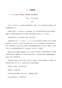 11小说阅读－2023年七年级语文上学期期末专题复习（江苏专用）