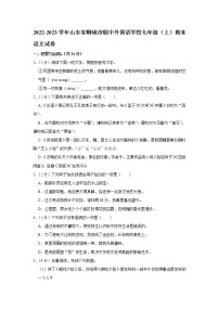 山东省聊城市颐中外国语学校2022-2023学年七年级上学期期末考试语文试卷(含答案)