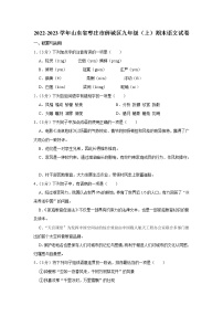 山东省枣庄市薛城区2022-2023学年九年级上学期期末考试语文试卷(含答案)