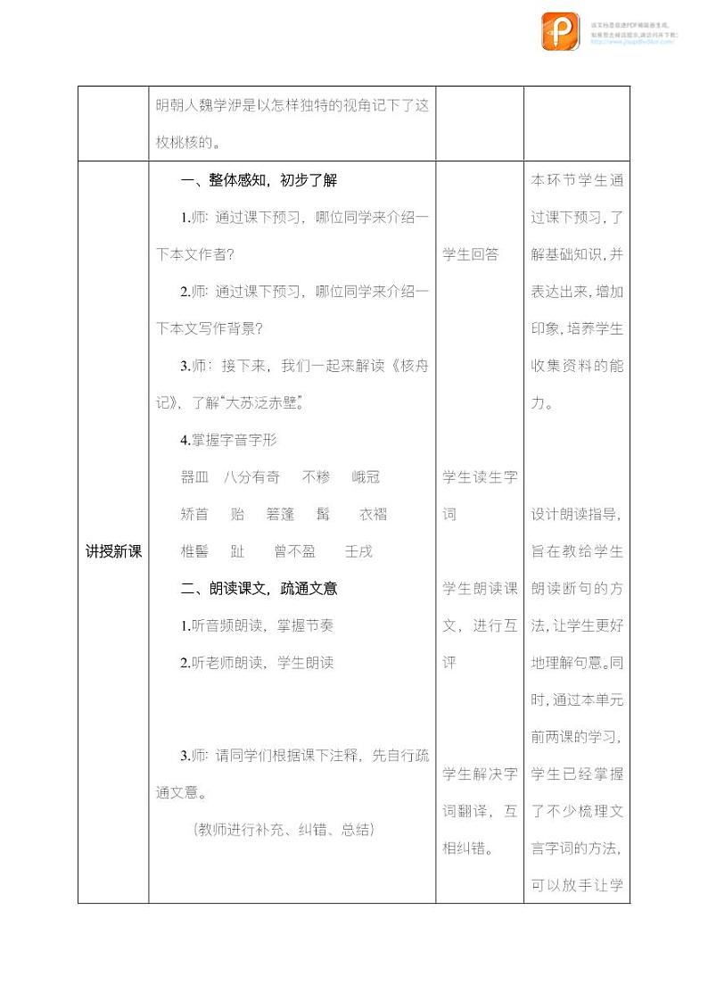 11  核舟记（第一课时）（教案+课件+练习）-2022-2023学年八年级语文下册同步精品课件+教案+练习02