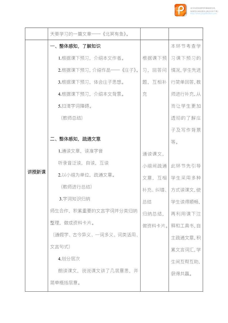 21  《庄子》二则（第一课时）（教案+课件+练习）-2022-2023学年八年级语文下册同步精品课件+教案+练习02