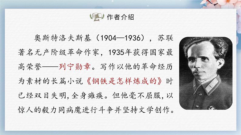 名著阅读：《钢铁是怎样炼成的》（教案+课件+练习）-2022-2023学年八年级语文下册同步精品课件+教案+练习03