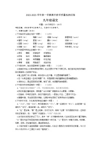 湖南省衡阳市衡南县2022-2023学年九年级上学期期末语文试题(含答案)
