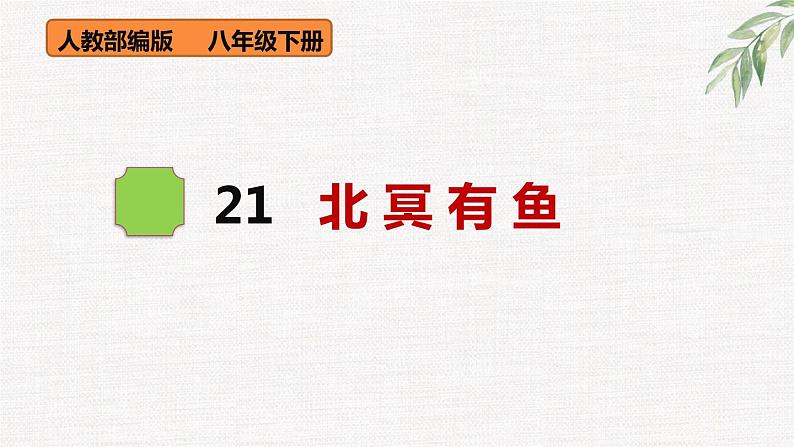 第21课《北冥有鱼》精讲课件 八年级下册语文 2022-2023学年 人教部编版第2页