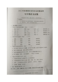 重庆市南川区2022-2023学年九年级上学期期末质量监测语文试题
