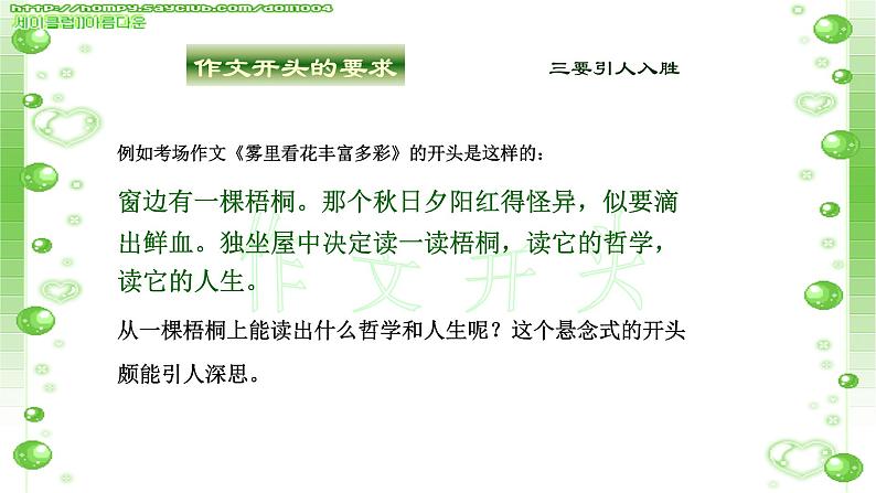 中考写作指导-作文的开头  课件  2023年中考语文一轮复习06