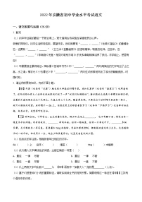 2022年安徽省中考语文试题【含答案】