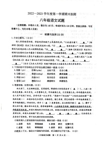 江苏省徐州市2022-2023学年八年级上学期期末抽测语文试题