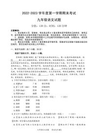 山东省日照高新区中学2022-2023学年九年级上学期期末语文试题