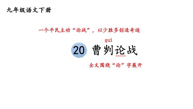部编版九年级语文下册--20 曹刿论战（精品课件）01