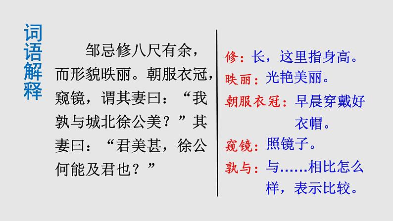 部编版九年级语文下册--21 邹忌讽齐王纳谏（精品课件）第8页