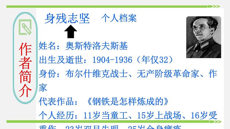 部编版八年级语文下册--名著导读《钢铁是怎样炼成的》：摘抄和做笔记（课件1）02