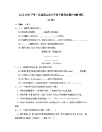 2022-2023学年广东省湛江市八年级下册语文期末仿真模拟（AB卷）含解析