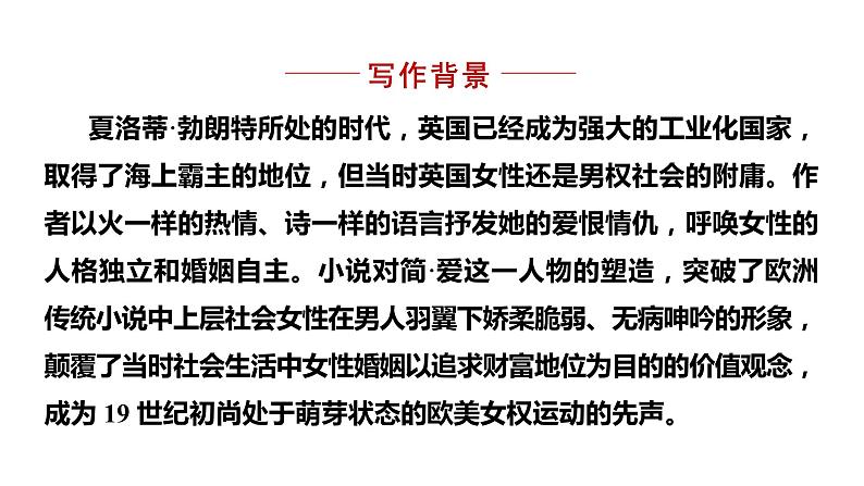 部编版九年级语文下册--名著导读 -简·爱- 外国小说的阅读（课件）第3页