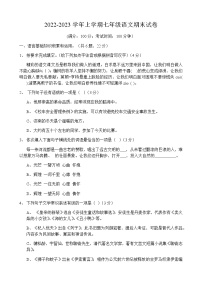 河南省新乡市封丘县金瀚学校2022-2023学年七年级上学期期末语文试题