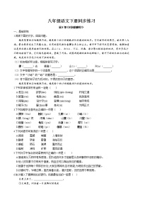 语文八年级下册时间的脚印课堂检测