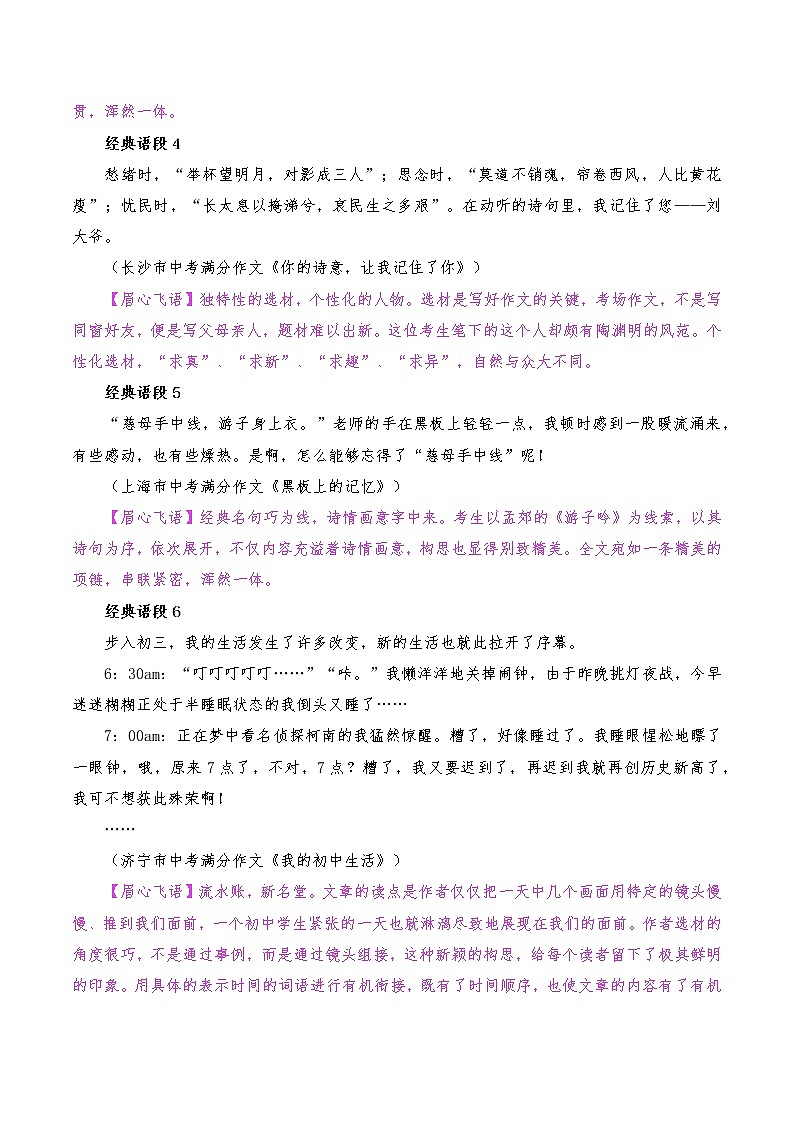 专题19  中考作文创新表达语段集萃-2023年中考语文考场作文专项训练+素材超市第2页