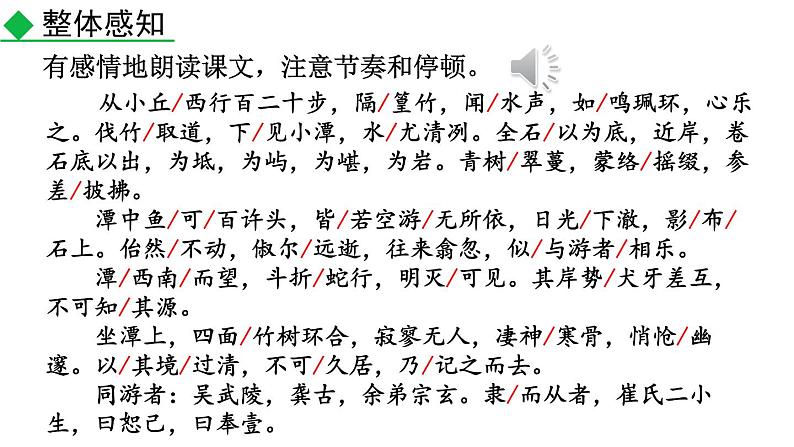 部编版八年级语文下册--10 小石潭记（课件）第7页