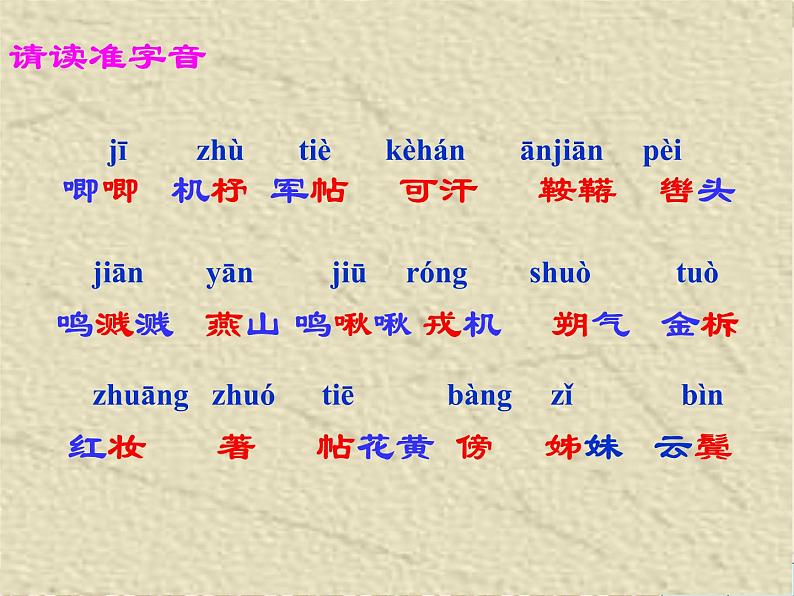 部编版七年级语文下册--9.木兰诗（课件1）第3页