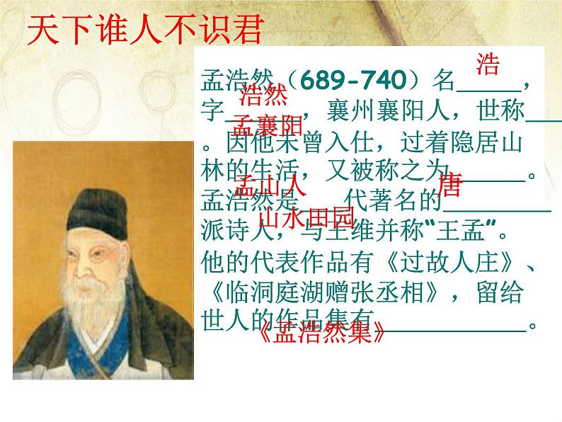 部编版八年级语文下册--第三单元课外古诗词诵读-望洞庭湖赠张丞相（课件1）04